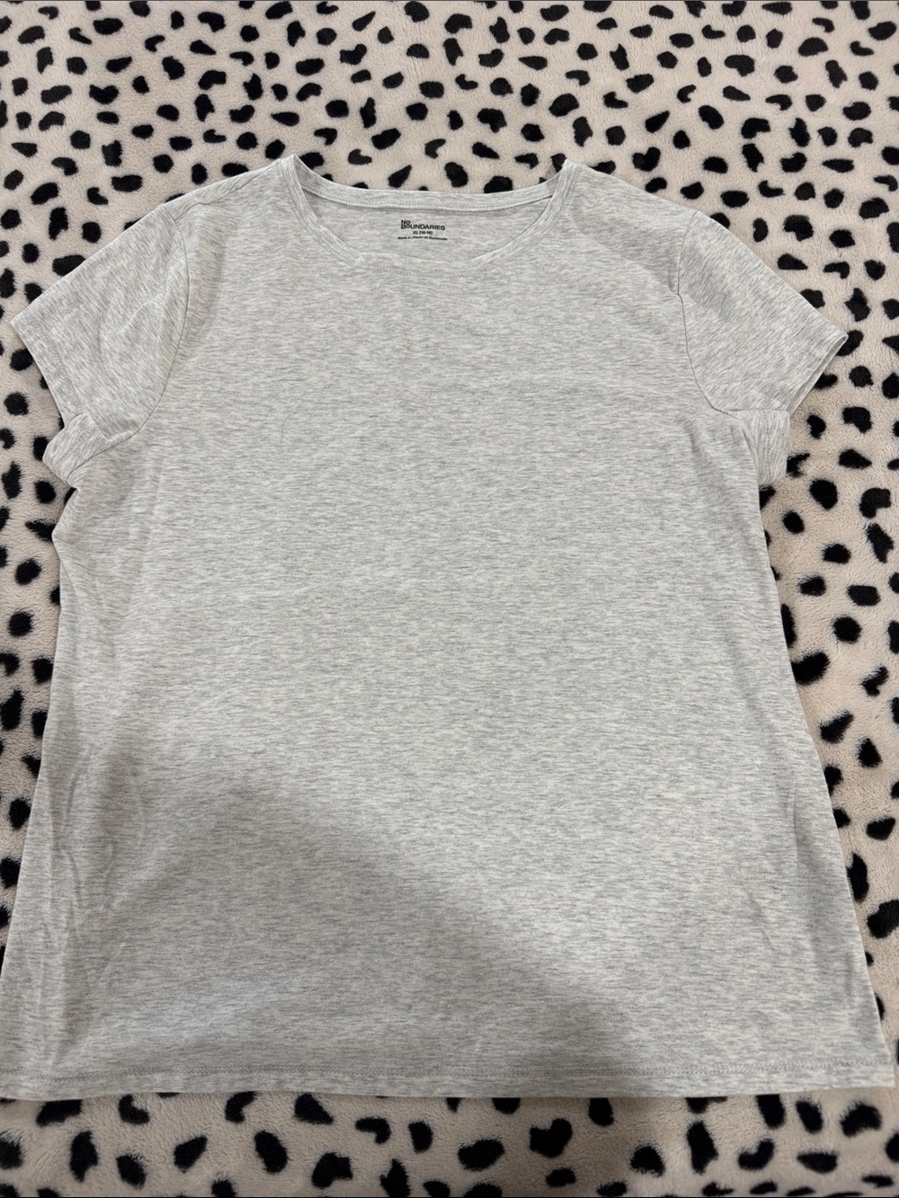 No Boundaries Light Heather Gray Short Sleeve Tee